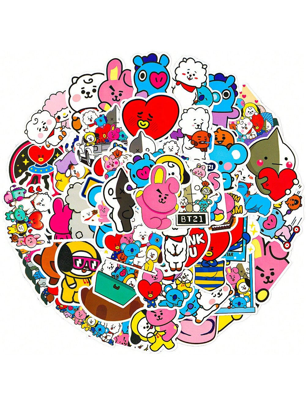 50PCS Cartoon Cute Stickers Graffiti Refrigerator Laptop Mobile Phone Water Cup Motorcycle Guitar Skateboard Decoration