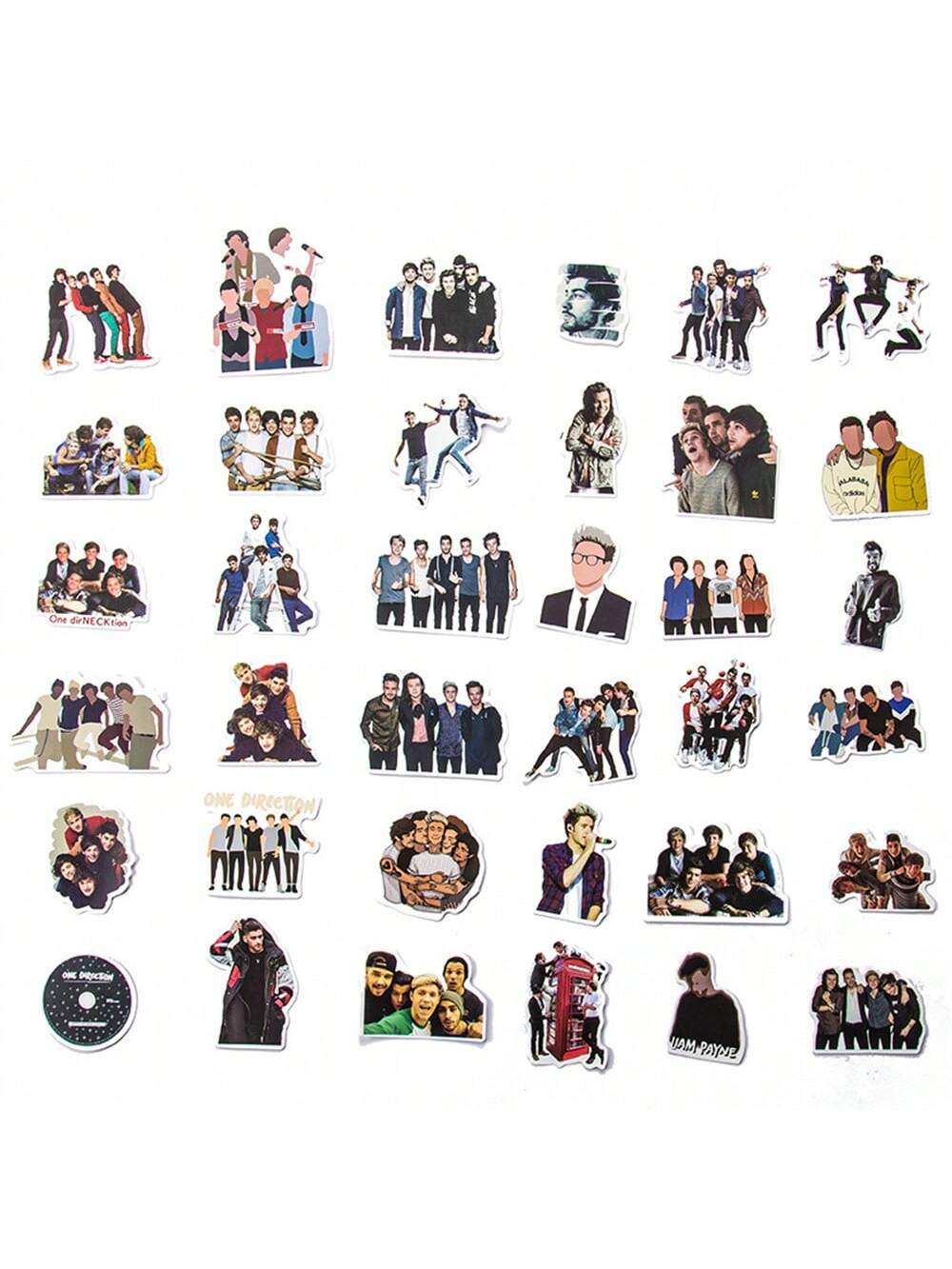 50PCS OneDirection Band Trendy Guitar Graffiti Suitcase Decorative Sticker Guitar Water Cup Refrigerator Sticker