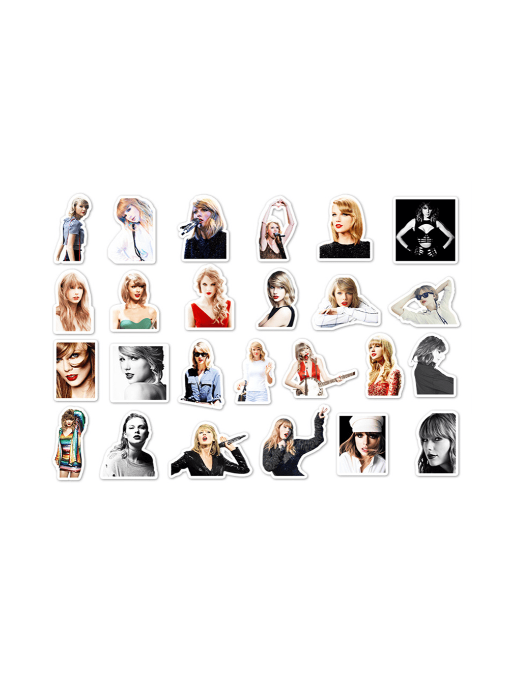 50PCS Pop Star Alison Swift Taylor Graffiti Stickers Personalised Fashion DIY Creative Trend Decorative Decals Toys for Play Luggage Laptop IPad Skateboard Guitar Motorbike Car Stickers