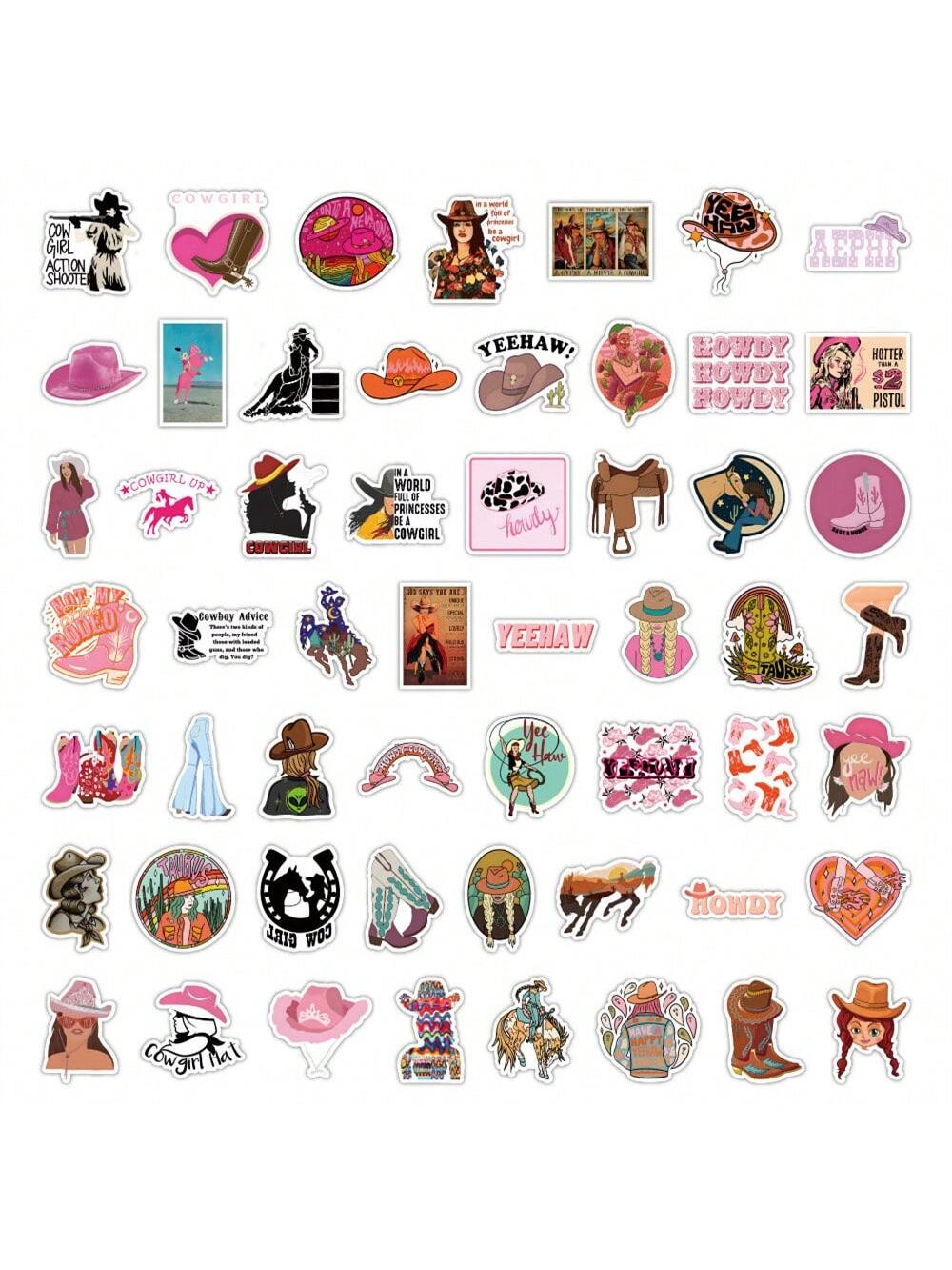 50PCS Cartoon Handsome Cowboy Girl Doodle Stickers Personalised Fashion DIY Creative Decoration Toys Decals Laptop Gift IPad Guitar Helmet Popular Stickers