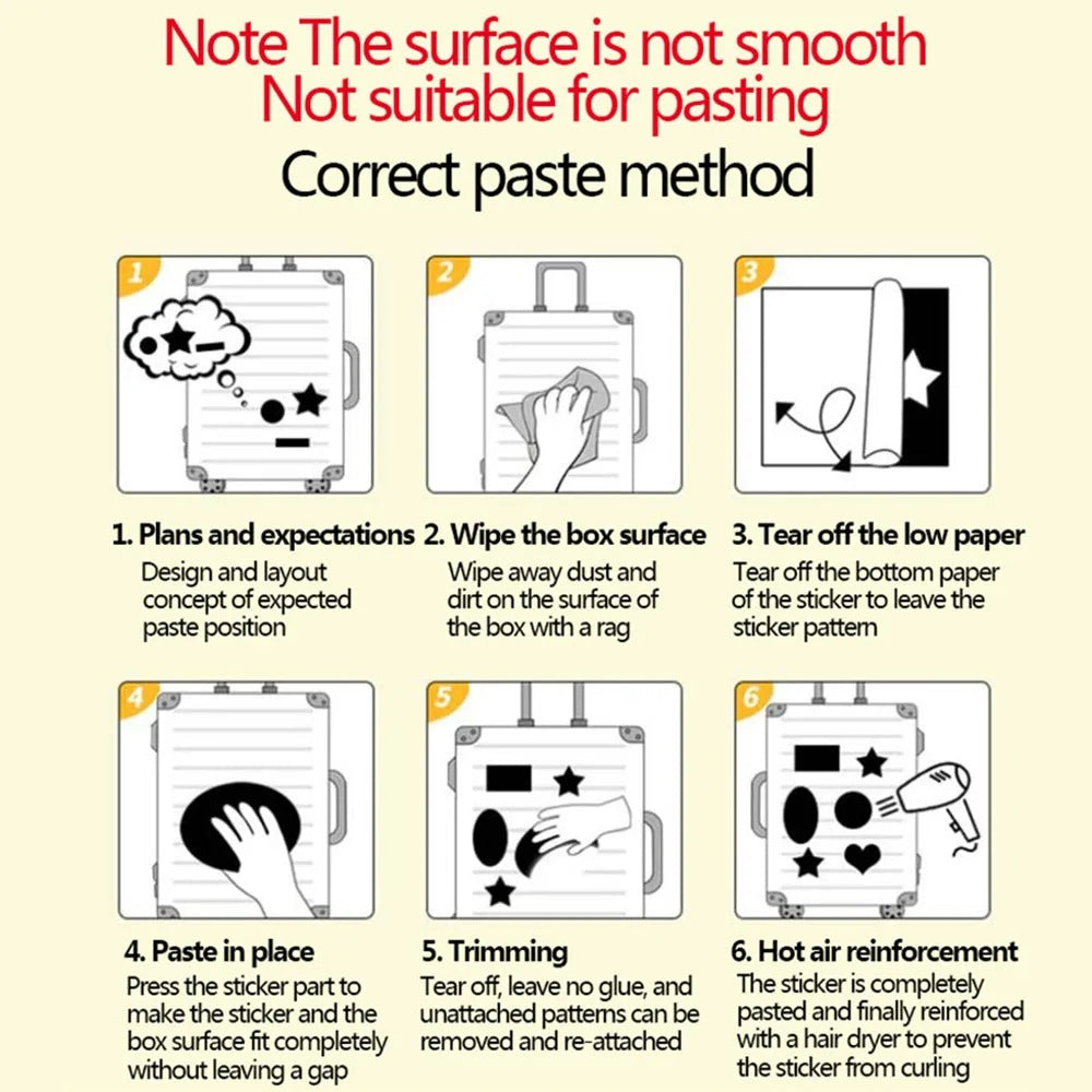 50PCS Black Classic Cartoon Doodle Stickers for Suitcases, Guitars, Skateboards, Water Bottles, Stationery Boxes, and Desktop Decor