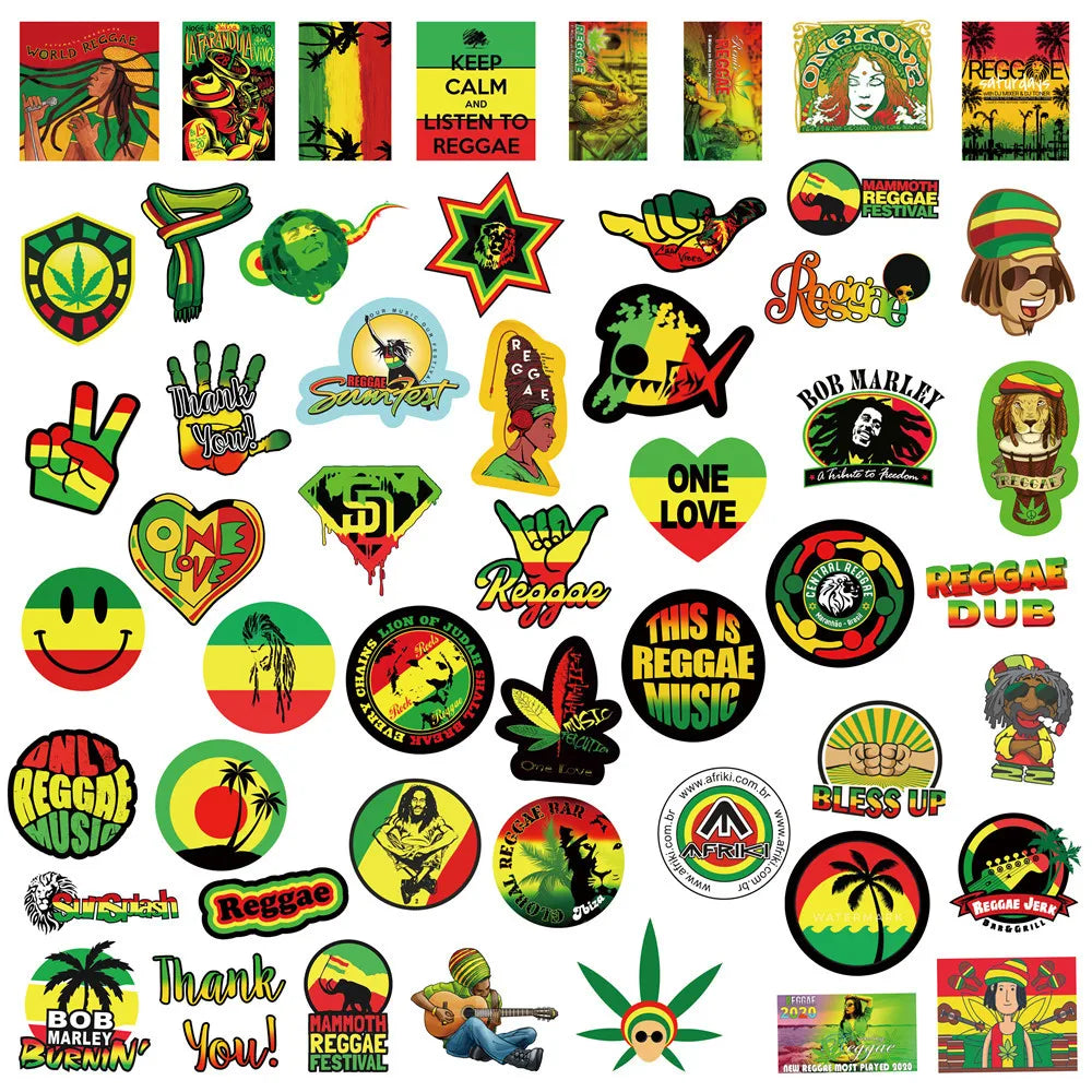 50PCS Personality Color Graffiti Laptop Guitar Motorcycle Luggage Skateboard Bike Waterproof Stickers