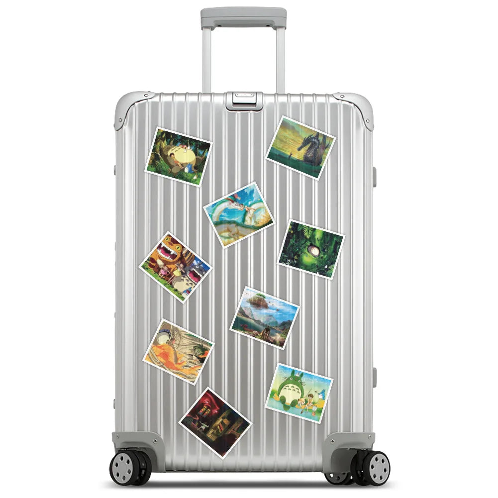 50PCS Japanese Anime Hayao Miyazaki Animation Graffiti Stickers Creative Trend Stickers Refrigerator Computer Guitar Popular Decorative Decals