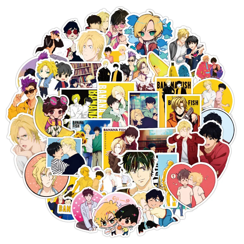 50PCS Cartoon Anime Horror Killing Personality Graffiti Sticker Waterproof Luggage Notebook Water Cup Sticker
