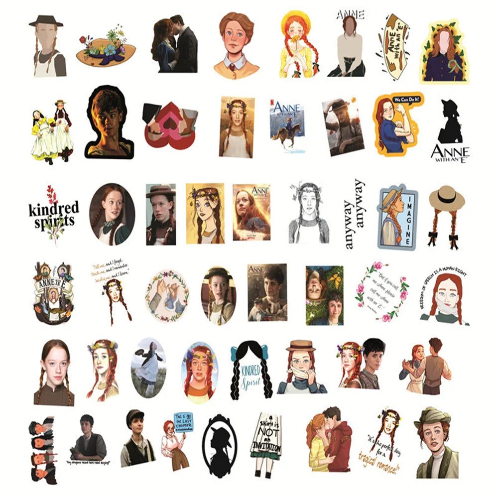 50PCS Small Annie Inspirational American Drama Creative Cartoon Graffiti Waterproof StickerSuitcaseNotebookHelmet