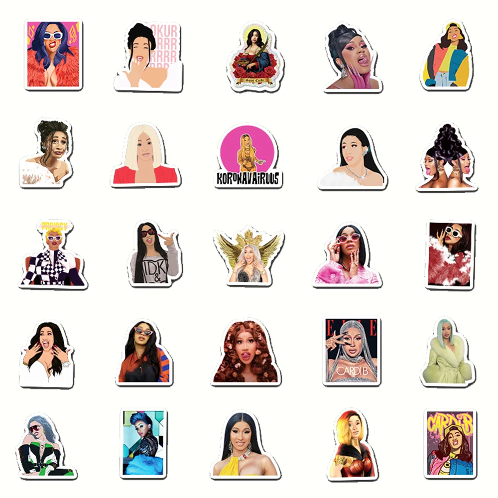 50PCS Cadibi Sexy Beauty Personality Graffiti Waterproof Sticker Suitcase Notebook Refrigerator Helmet Water Cup
