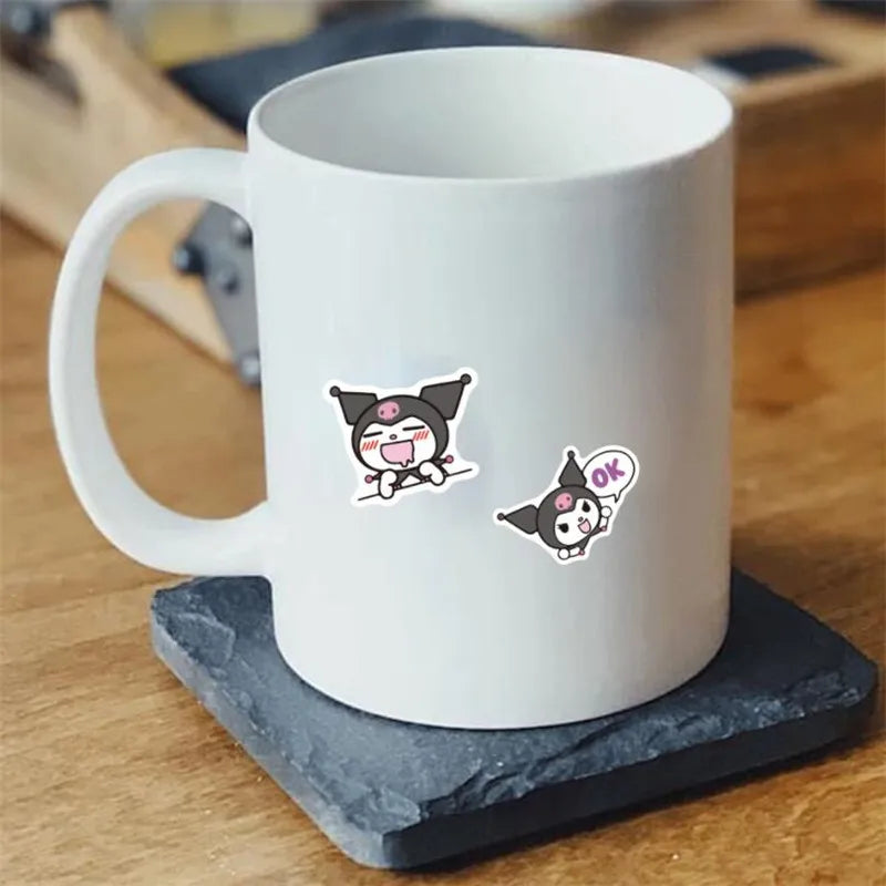 50PCS cartoon Japanese anime game black and beautiful melody decorative style graffiti stickers, personalized, fashionable and creative trend DIY exquisite decorative decal cups, helmets, skateboard popular sticker toys