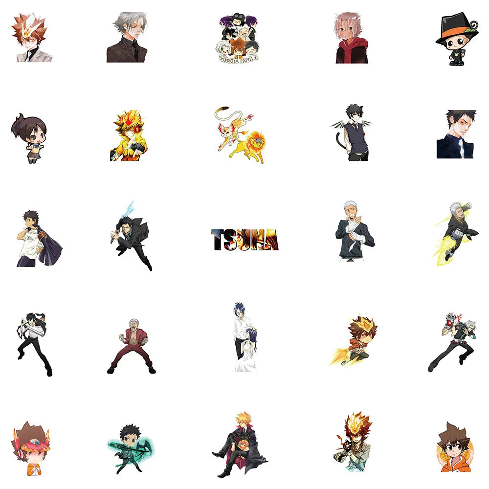 50PCS cartoon and anime family teacher character series decorative style graffiti stickers, personalized, fashionable and creative DIY exquisite decorative decals suitable for cups, helmets, skateboards and popular sticker toys