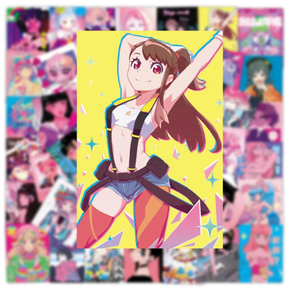 50PCS Japanese Anime Cartoon Teenager Graffiti Sticker Notebook Guitar Water Cup Trolley Case Waterproof Sticker