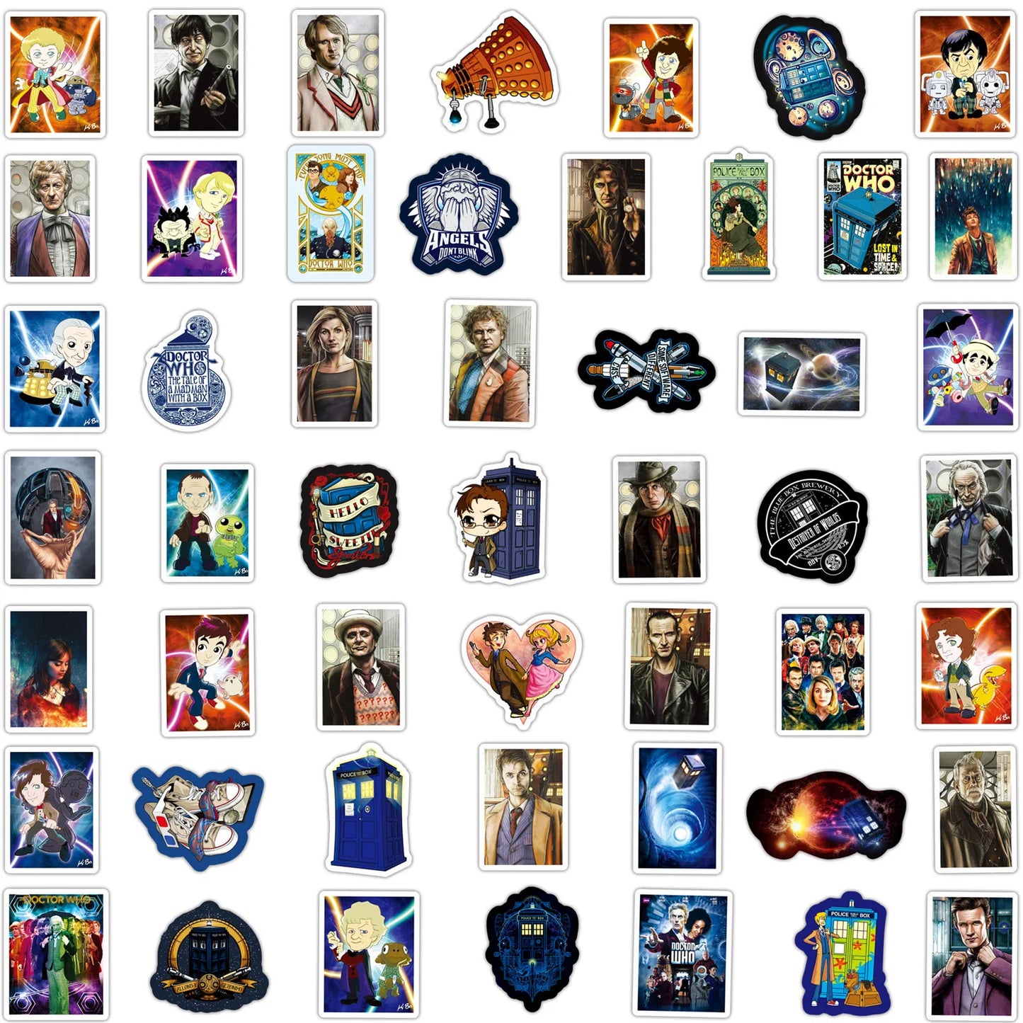 50PCS Film Theme Dr. Mystery Graffiti Waterproof Sticker Suitcase Notebook Refrigerator Skateboard Stationery Box