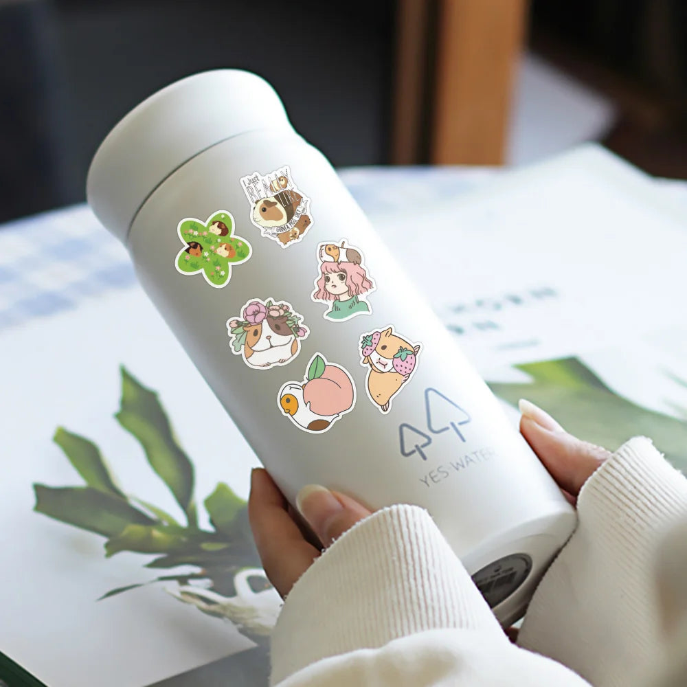 50PCS New Style Guinea Pig Graffiti Sticker Waterproof Luggage Laptop Scooter Refrigerator Water Cup Sticker