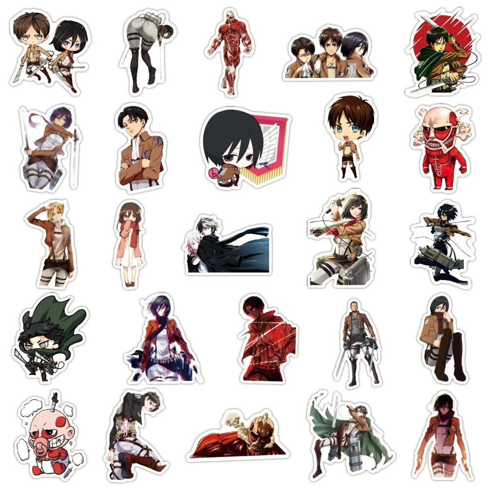50PCS Japanese Anime Cartoon Graffiti Sticker Car Fridge Motorcycle Mobile Phone Trunk Guitar Sticker