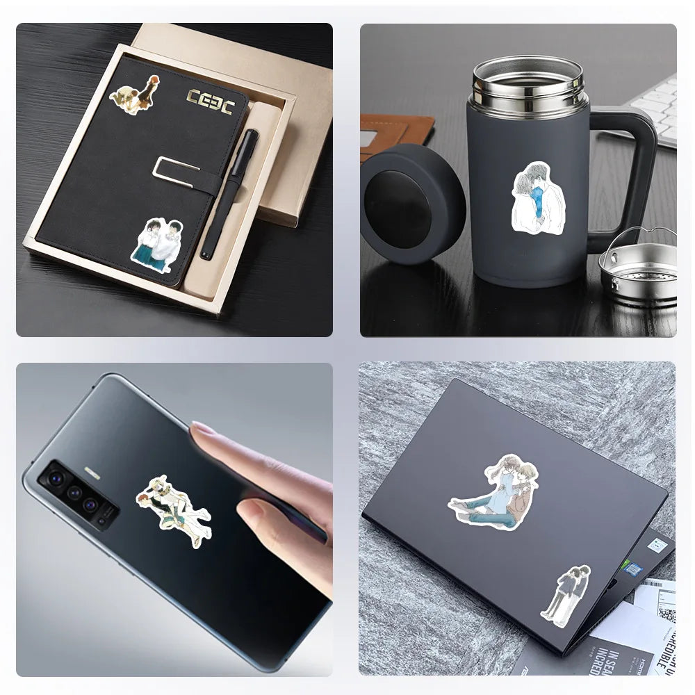 50pcs Little Couple Decoration Small Stickers Graffiti Stickers DIY Laptop Car Motorcycle Guitar Waterproof