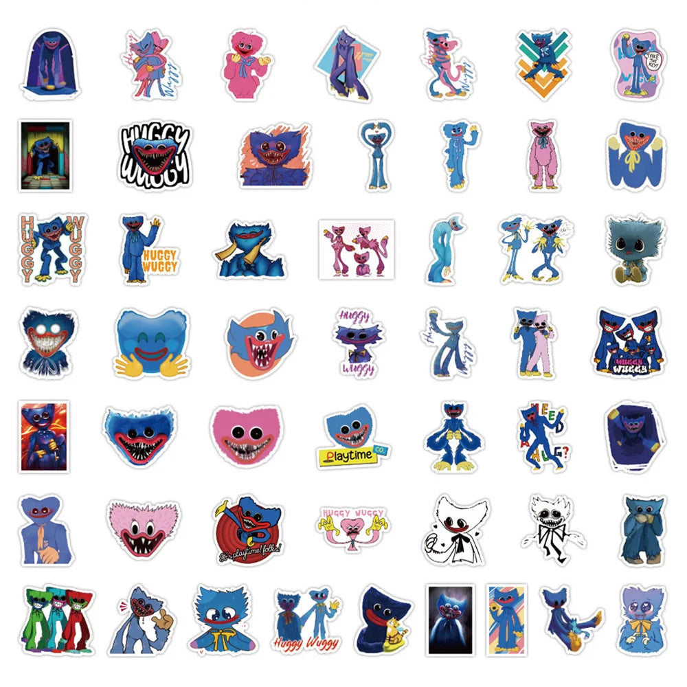 50PCS Popy Playtime Game Personalized Decoration Graffiti Waterproof Sticker Notebook Skateboard Water Cup Helmet