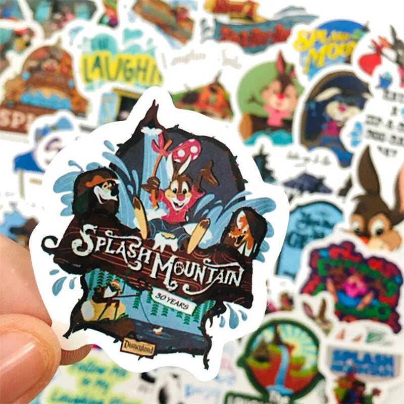 50PCS American drama Splash Mountain Cartoon Graffiti Laptop Luggage Skateboard Guitar Waterproof Stickers