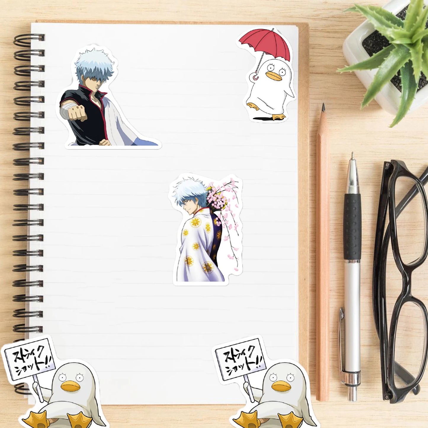 50 pieces of cartoon and anime silver jade graffiti stickers, personalized DIY small car box, scooter, refrigerator, water cup, waterproof sticker toys
