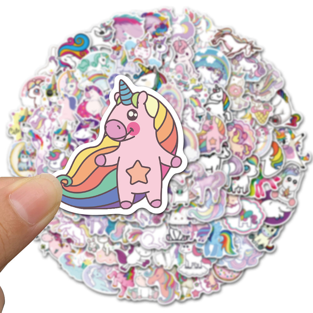 100PCS Rainbow Unicorn Stickers - Magical Cute Decals for Laptops, Water Bottles, Planners & Fantasy Lover Gifts