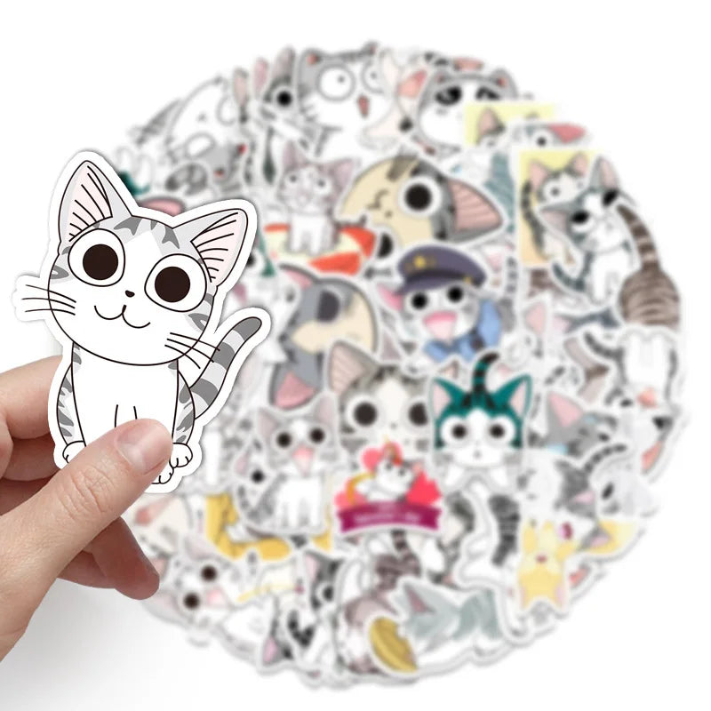 53PCS Art Illustration Popular Creative Fashion Cartoon Cartoon Gemini Decorative Style Graffiti Stickers Personality Fashion Creative DIY Exquisite Decorative Decals For Cups, Helmets, Skateboards Popular Stickers Toys