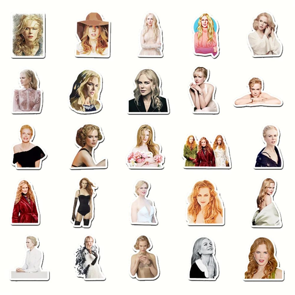 50PCS Nicole Kidman Sexy Decoration Graffiti Waterproof Sticker Suitcase Notebook Refrigerator Helmet Skateboard