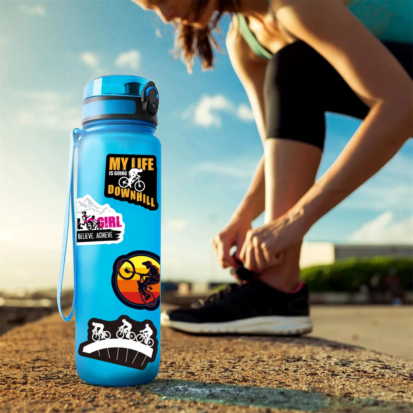 50PCS Mountain Bike Graffiti Sticker Trolley Case Bike Scooter Water Cup Waterproof Sticker