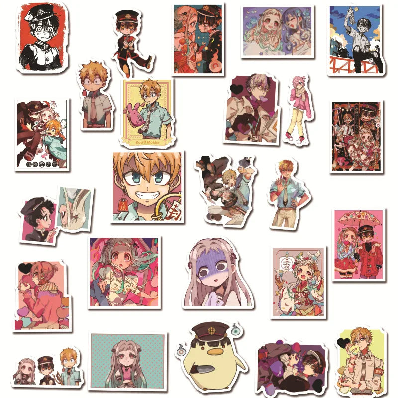 50PCS Earth-bound Teenager Hanako-Jun Anime Sticker Graffiti Luggage Trolley Case Notebook Cup Waterproof Car Sticker