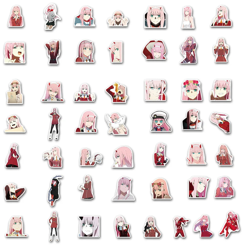 50PCS CuteAnime National Team Guitar Trunk Water Cup Decoration Sticker Graffiti Waterproof