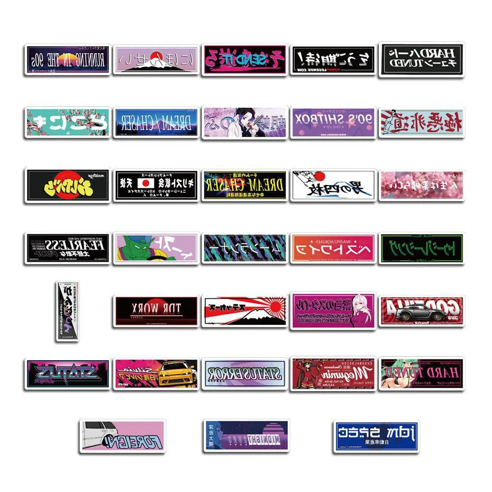50PCS Racing Jdm Hand Account Stickers Notebook Luggage Mobile Phone Decoration Graffiti Waterproof Stickers