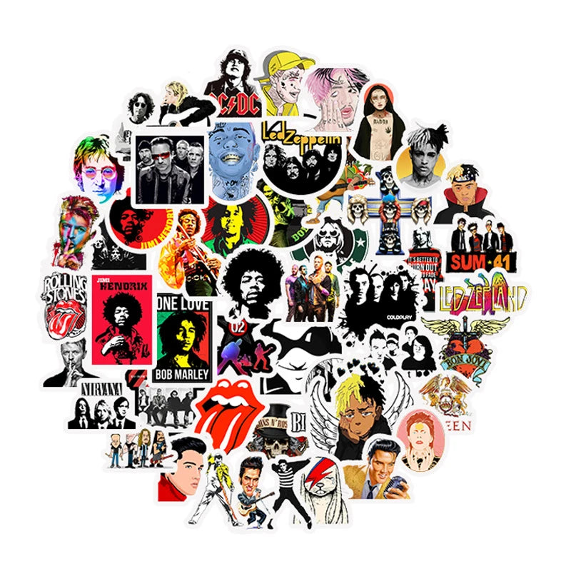 50 pieces of hip-hop rock punk graffiti stickers, personalized DIY suitcase trolleys, suitcase laptops, phone cases, notebook books, decorative sticker toys