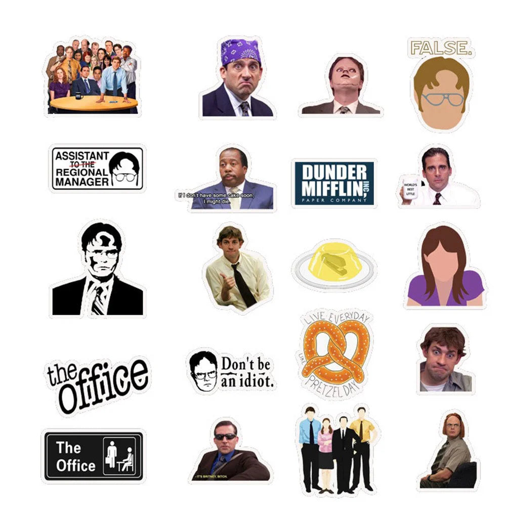 50PCS American Drama The Office Graffiti Waterproof Sticker Suitcase Notebook Refrigerator Stationery Box Helmet
