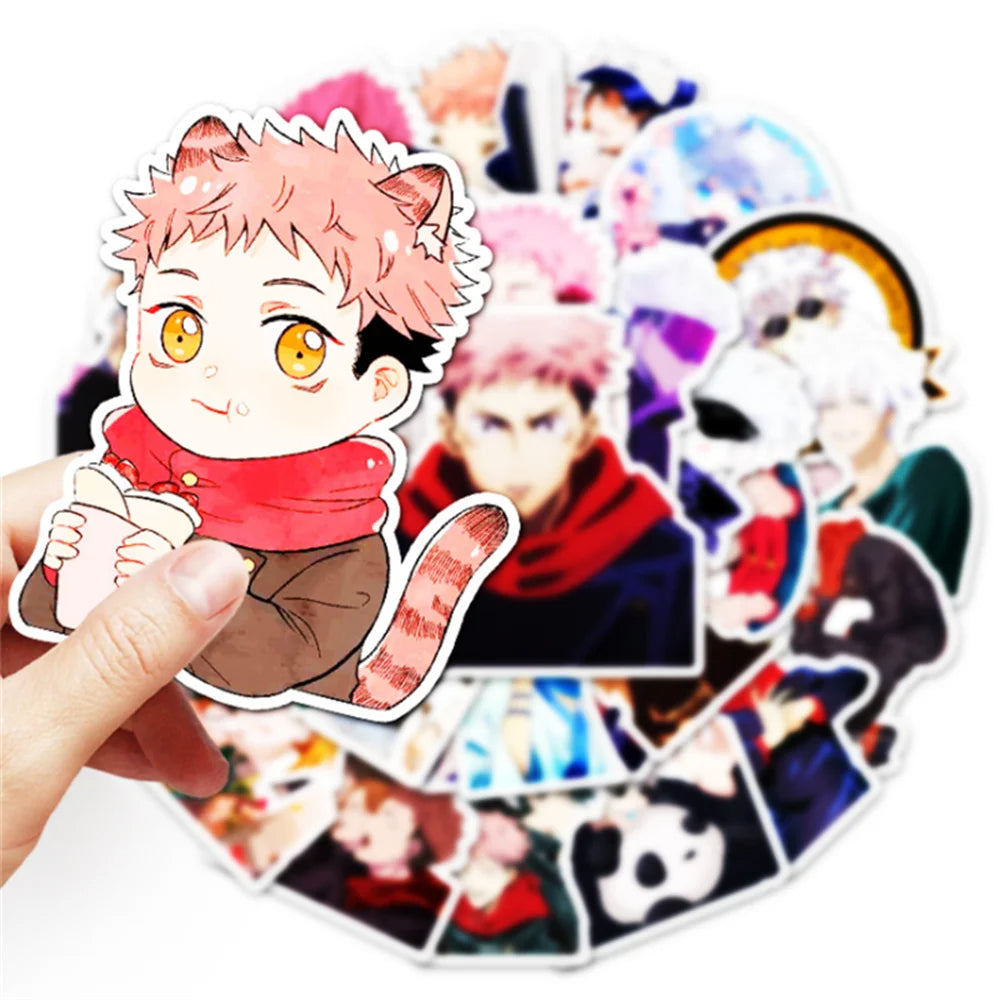 50 pieces of graffiti manual materials, decorative stickers, and toys for the character Satoru Gojo from Jujutsu Kaisen anime