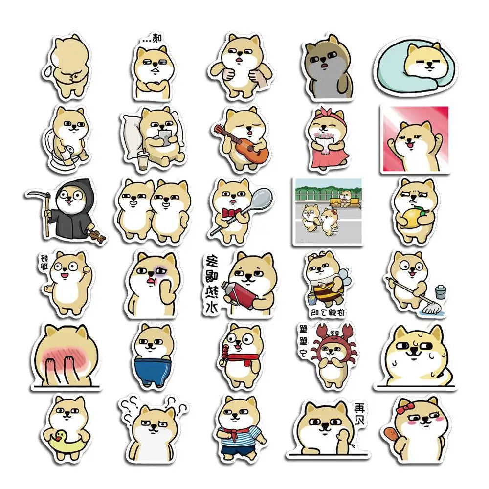 50PCS Funny Xiaofeichai Expression Bag Cartoon Graffiti Waterproof Sticker SuitcaseNotebookRefrigeratorSkateboard
