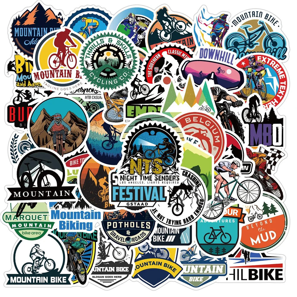 50PCS Outdoor Sports Personality Graffiti Trolley Case Scooter Refrigerator Water Cup Waterproof Child Sticker