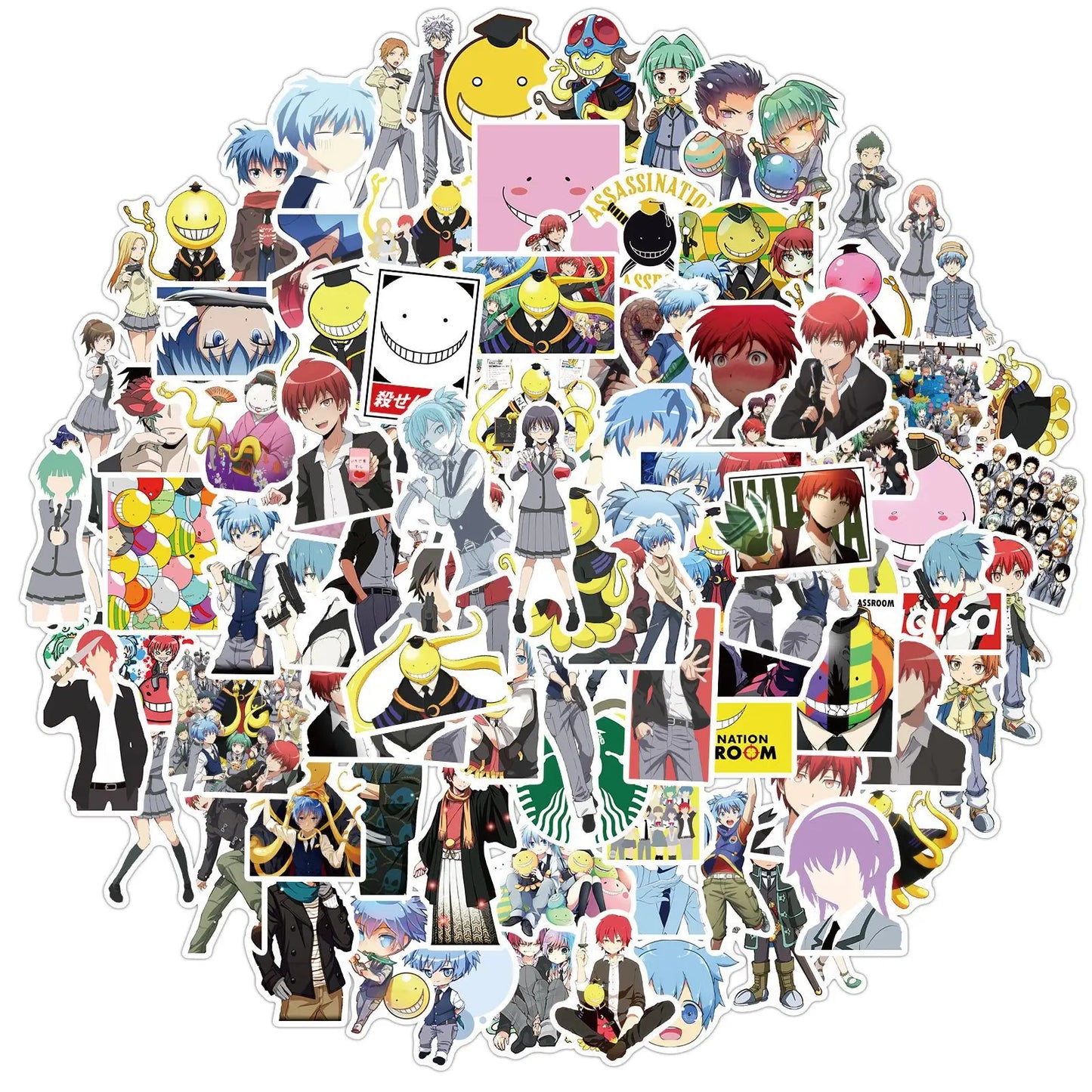 50PCS Animation Assassination Classroom Graffiti Waterproof Sticker Suitcase Notebook Mobile Phone WaterCupHelmet