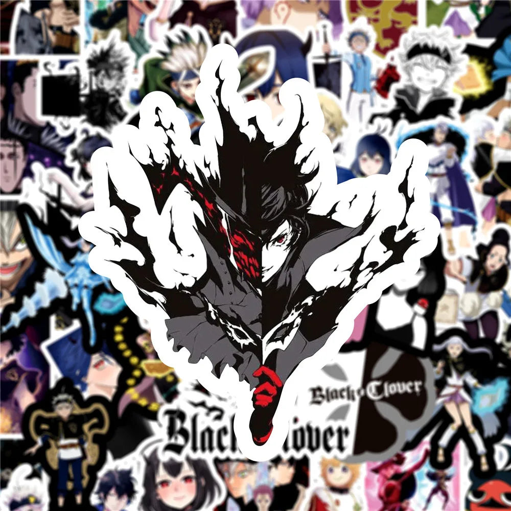 50PCS Anime Black Clover Graffiti Laptop Guitar Motorcycle Luggage Skateboard Bike Waterproof Sticker