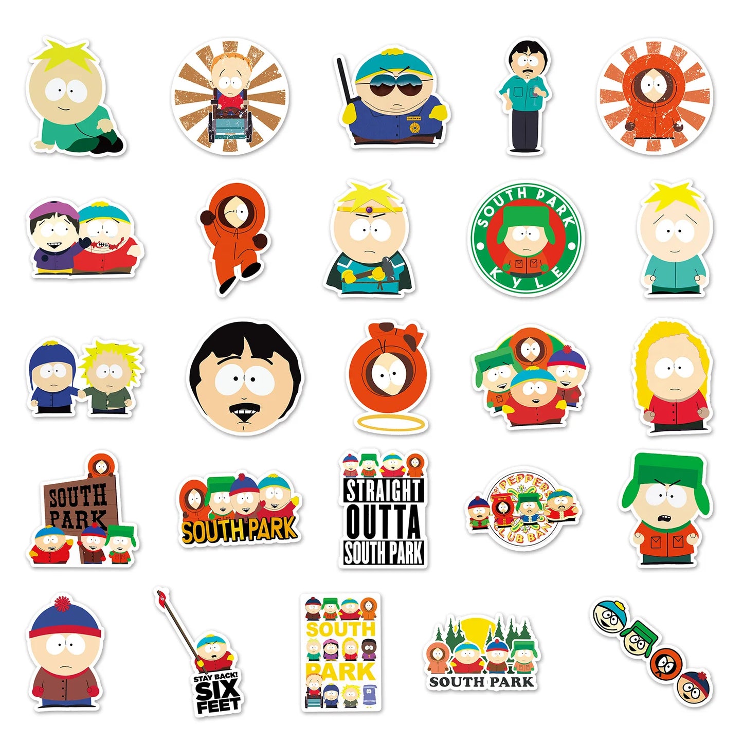 50PCS South Park Personalized Cartoon Graffiti Waterproof Sticker Suitcase Notebook Refrigerator SkateboardHelmet