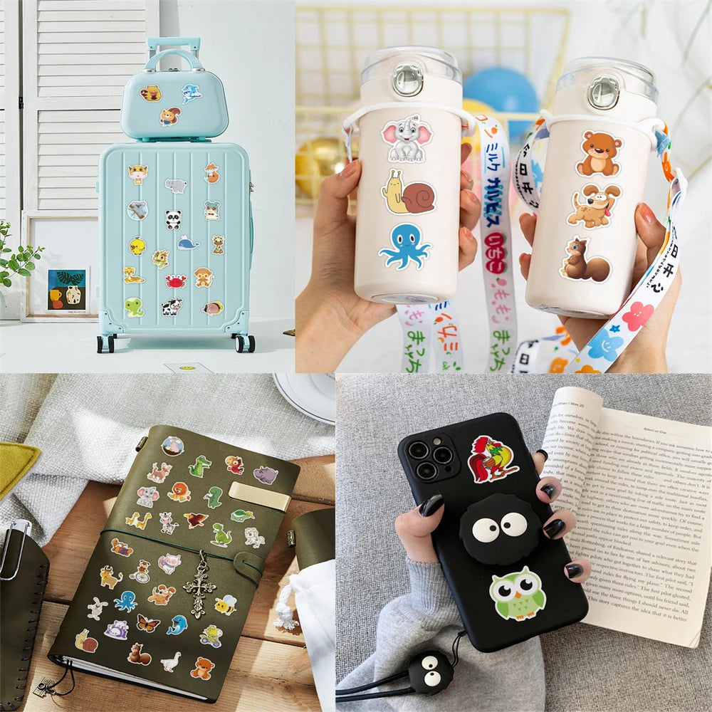 50PCS Retro Mushroom Personality Graffiti Sticker Skateboard Luggage Water Cup Refrigerator Waterproof