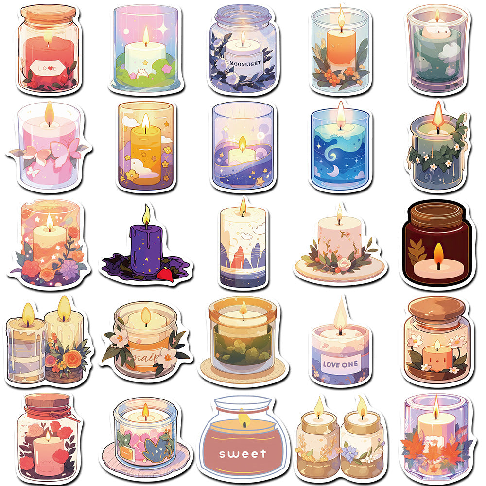 50PCS Scent Memory Stickers - Olfactory Landscape Decals for Aroma Journals, Perfume Organizing & Invisible Sense Archives