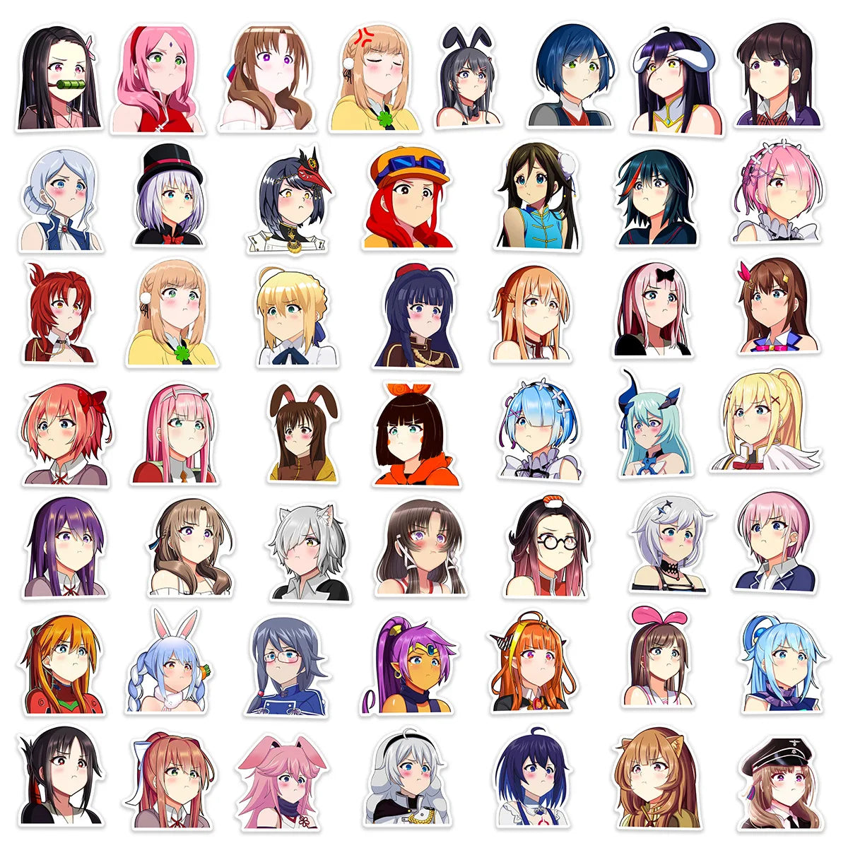 50PCS New Trendy Cartoon Anime Character Graffiti Helmet Cup DIY Waterproof PVC Graffiti Sticker personal Toys