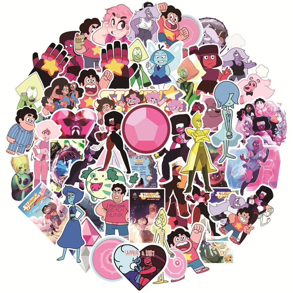 50PCS cartoon and anime Stephen cute creative graffiti stickers, personalized fashion trend decorative decal toys, bicycle, motorcycle helmet, laptop and computer popular stickers