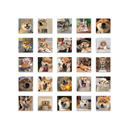 55PCS Adorable Corgi & Shiba Inu Animal Doodle Stickers Exquisite, Fashionable, Creative DIY Journal Decorations Suitable for Water Bottles, Helmets, Skateboards, and Stationery Cases