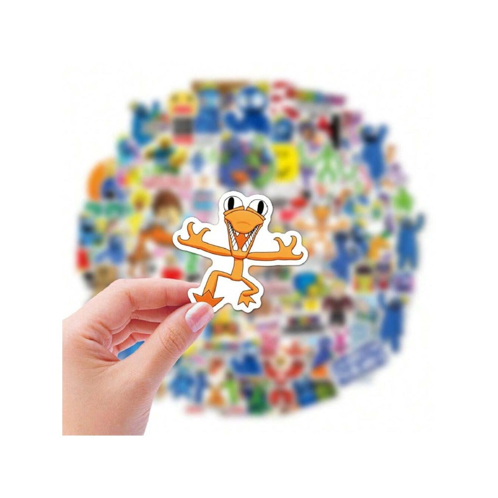 50PCS Cute Cartoon Rainbow Friends Doodle Stickers Exquisite, Fashionable, Creative DIY Decorative Decals Perfect for Desks, Suitcases, Laptops, Skateboards, and Stationery Cases