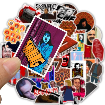 50PCS Classic Movie Shiny Doodle Stickers for Suitcases, Luggage, Refrigerators, Skateboards, Water Bottles, Helmets - Creative Decorative Decals
