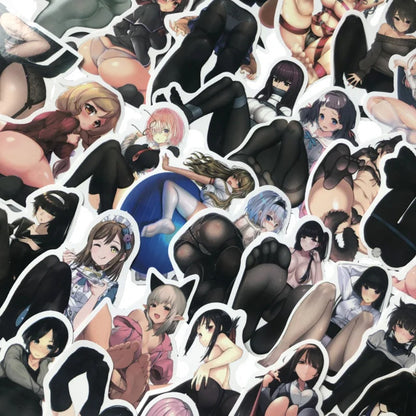 50PCS Anime Girl Stickers - Kawaii Style Decals for Laptops, Planners, Water Bottles & Japanese Pop Culture Gifts