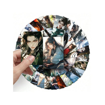 50PCS Cartoon Chinese-Style Youth Graffiti Stickers Anime Characters Exquisite DIY Decorative Decals Suitable for Helmets, Laptops, Skateboards, Water Bottles, Stationery Cases, and Desktops