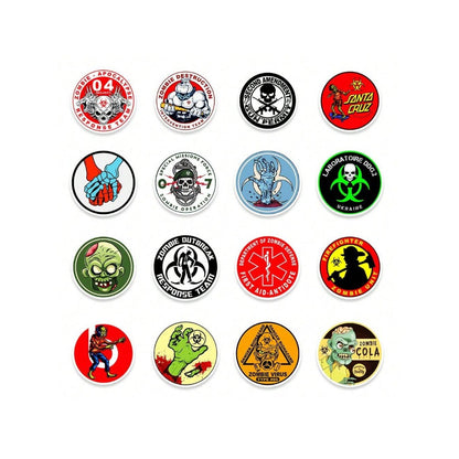50PCS Cartoon Bio-Zombie Theme Series Doodle Stickers Exquisite, Fashionable, Creative, Trendy DIY Decorative Decals for Notebooks Perfect for Cups, Helmets, Skateboards, and Stationery Cases