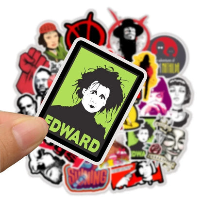 50-Piece Classic European and American Movie Characters Collection Doodle Stickers Perfect for Notebooks, Luggage, Guitars, Water Bottles, Helmets, Stationery Boxes, and Desktop Decor