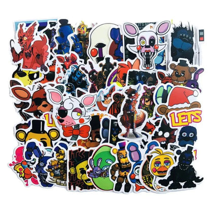 50PCS Cartoon Teddy Bear Midnight Harem Graffiti Stickers Exquisite Fashion Creative DIY Journal Decorative Decals Suitable for Mugs, Helmets, Skateboards, and Stationery Boxes