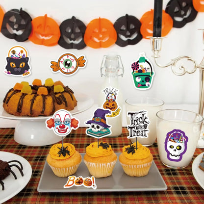 100PCS Halloween Pumpkin Stickers, Bulk Cute Cartoon Doodle Decals for Massive Party Decor and Treat Bags