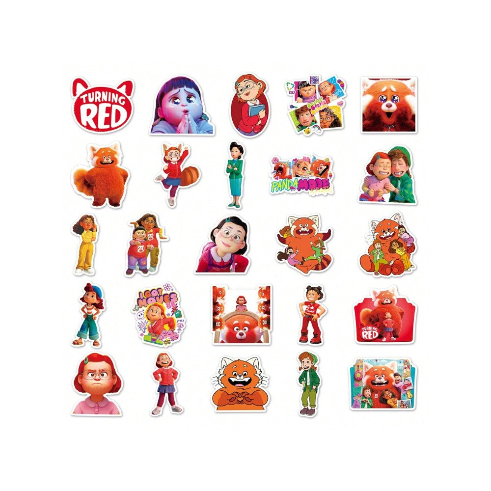 50PCS Animated Movie Youthful Transformation Cute Doodle Stickers Exquisite Fashion Creative DIY Journal Decorative Decals Suitable for Suitcases, Laptops, Skateboards, and Stationery Cases