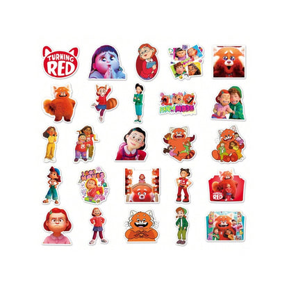 50PCS Animated Movie Youthful Transformation Cute Doodle Stickers Exquisite Fashion Creative DIY Journal Decorative Decals Suitable for Suitcases, Laptops, Skateboards, and Stationery Cases